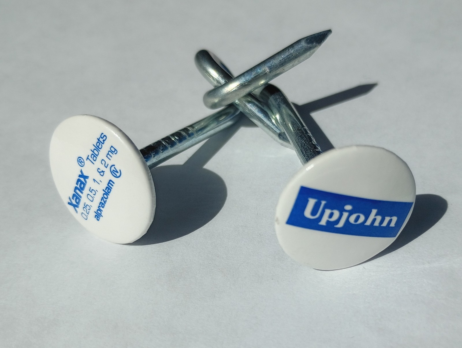 Rare XANAX Upjohn Nail Puzzle • 1980s Pharma Advertising Corporate Collectible
