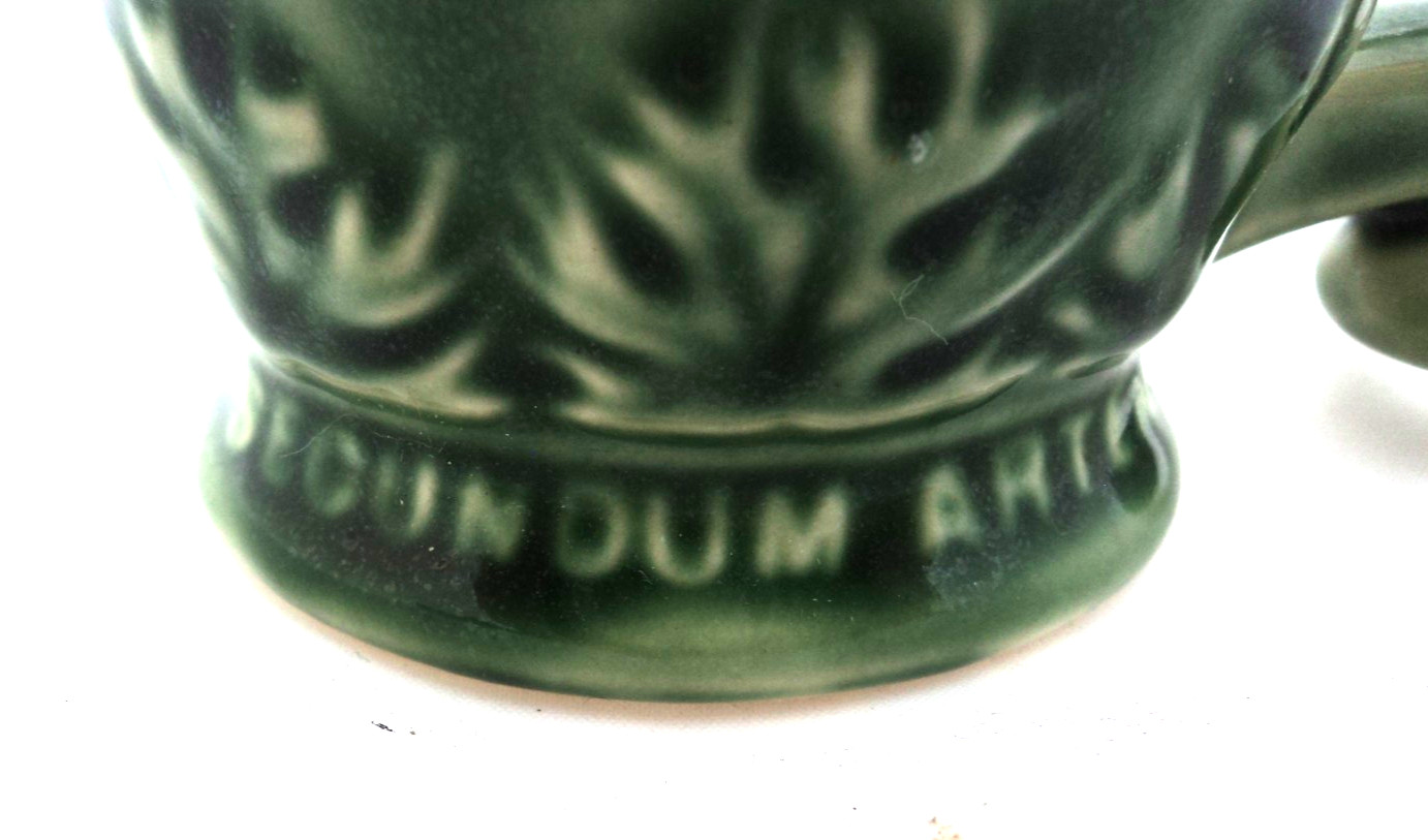 Vintage McCoy Green Schering Coricidin Pharmacy Mug