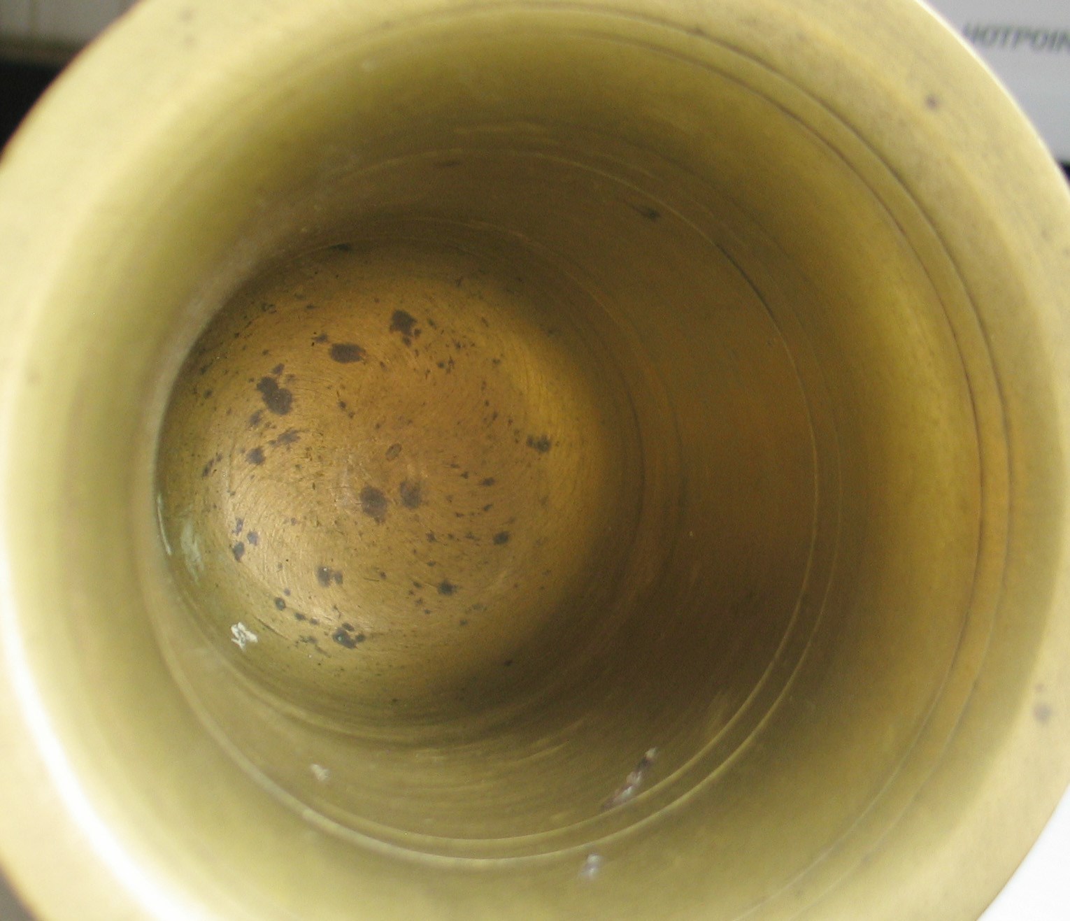 Heavy Vtg Antique Brass Mortar & Pestle Emil Ortony Wien (Vienna, Austria) RARE!