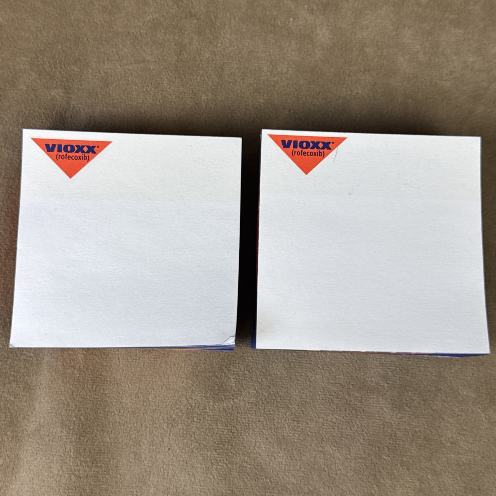 Vintage Vioxx Note Pad Paper *SPLIT INTO 2* Drug Rep Swag Pharmaceutical Notepad