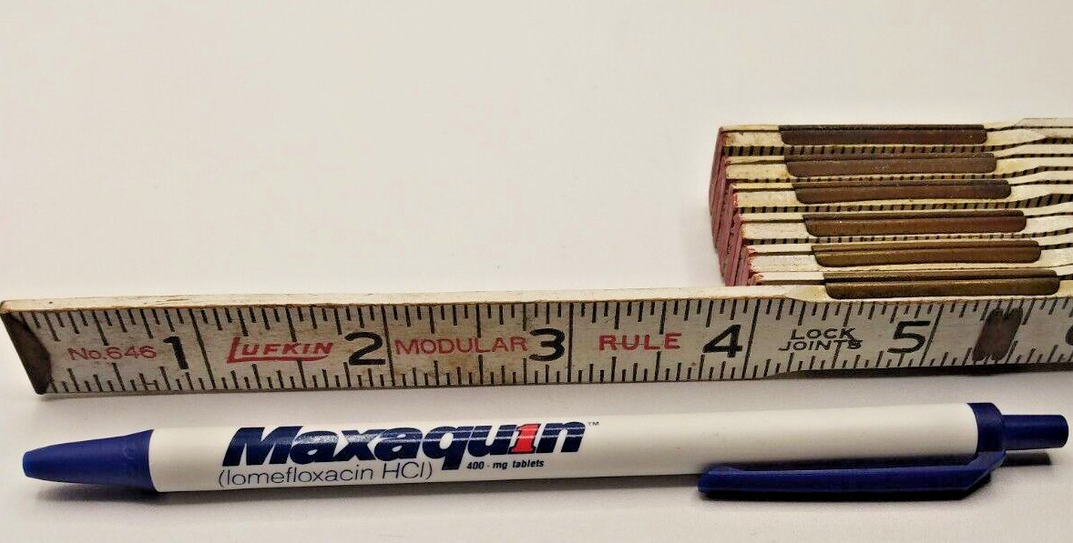 MAXAQUIN LOMEFLOXACIN HCL Pharmaceutical Drug Rep Pen Vintage Retro Rare