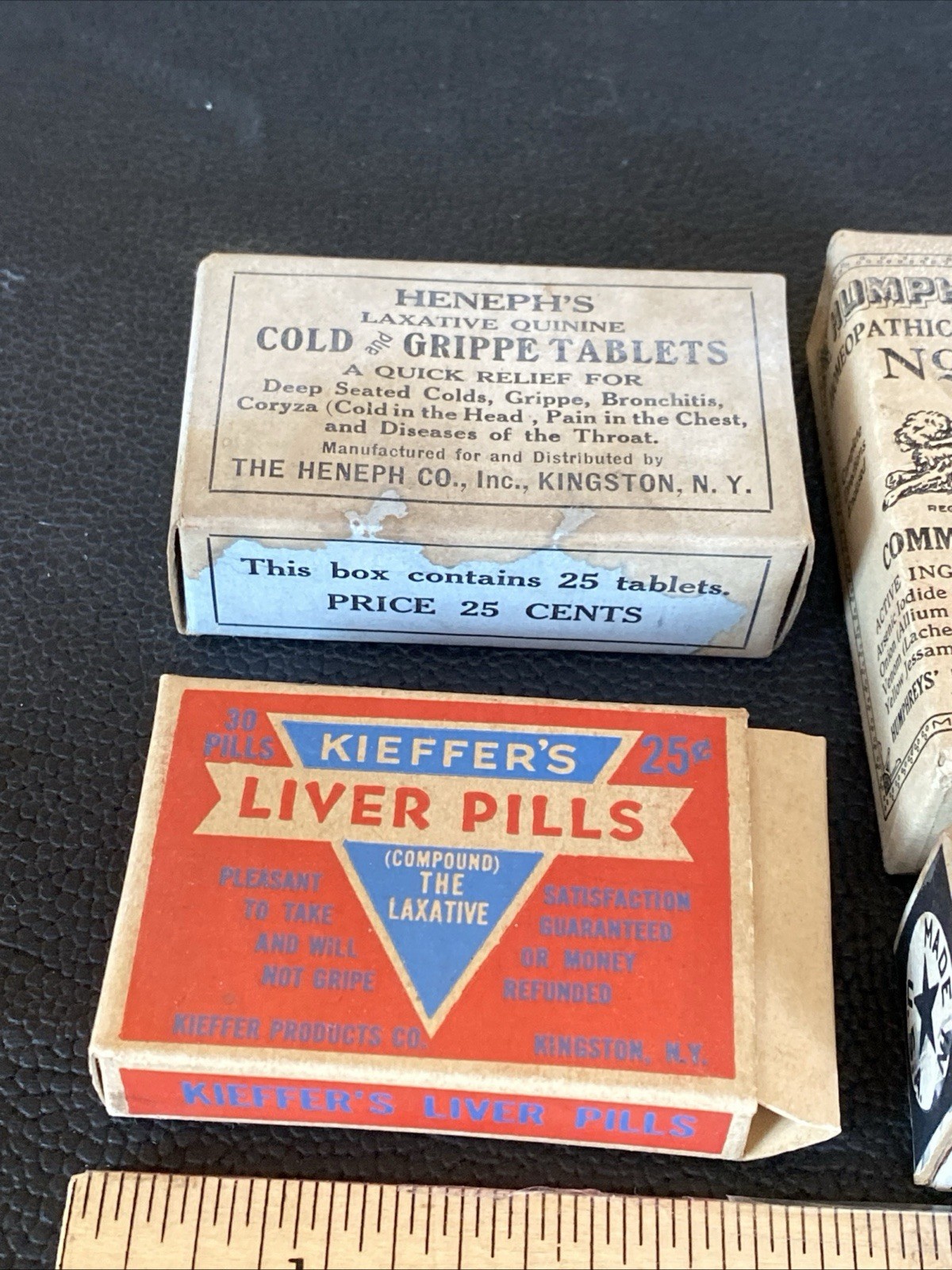 Henephs Cold Grippe Tablet Kieffers Liver Pills Milk Magnesia MA-LE-NA HUMPHREYS