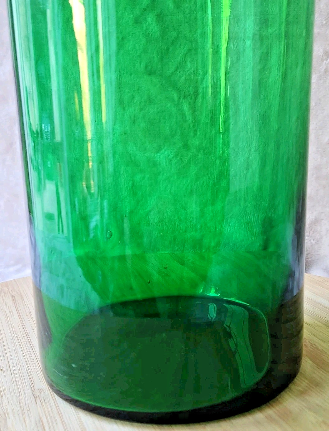 Vintage Large Glass Pharmacy Jar 3 Liters Green Color Ref No 2 Collection