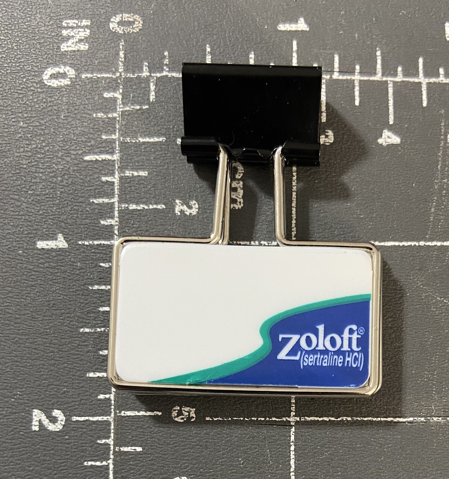 Zoloft Brand Logo Pharmaceutical Advertising Binder Clip Sales Promotional Item