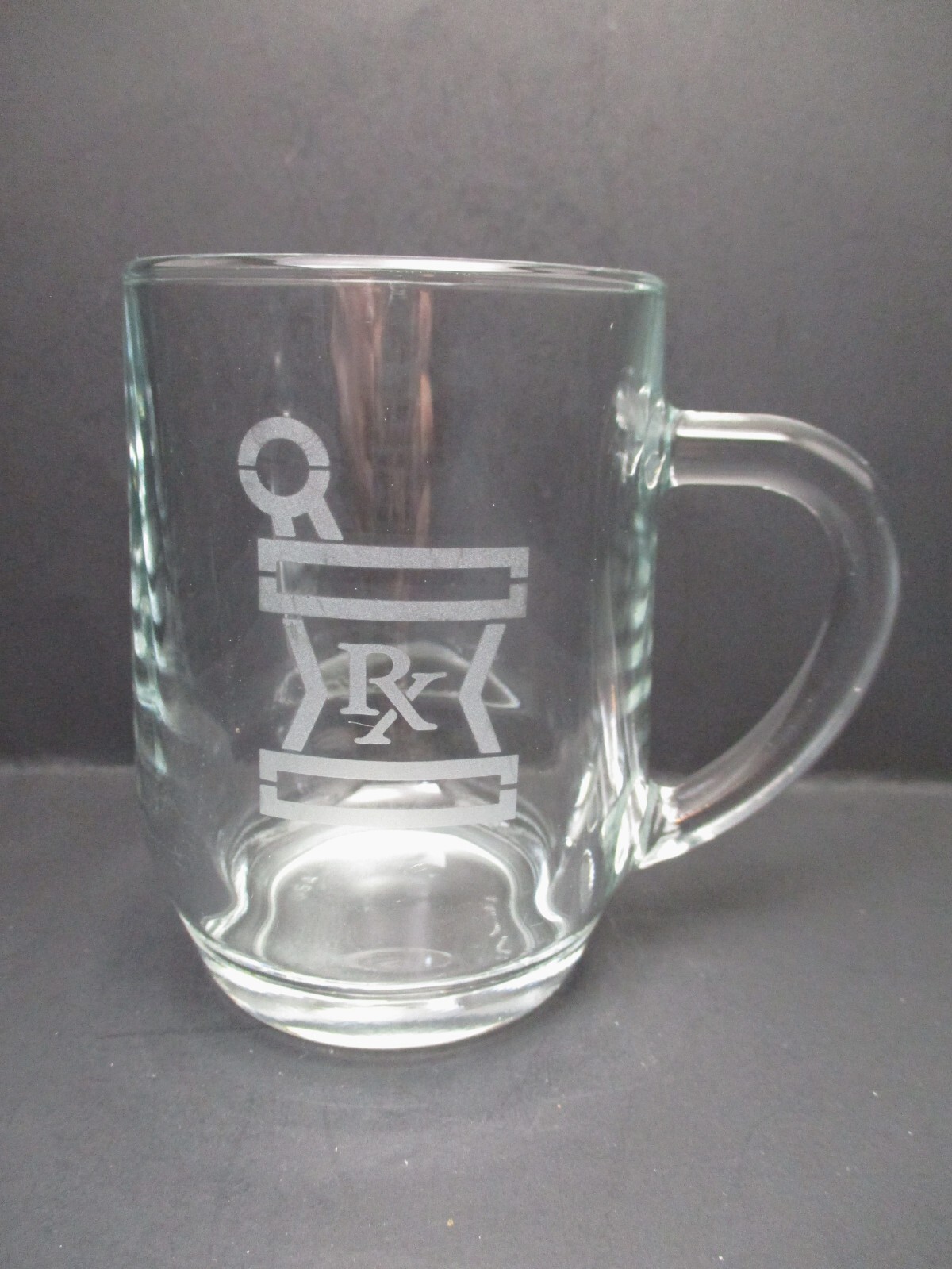 RX Clear Cup / Mug Pharmacist Pharmacy Mortar Pestle Made in USA !