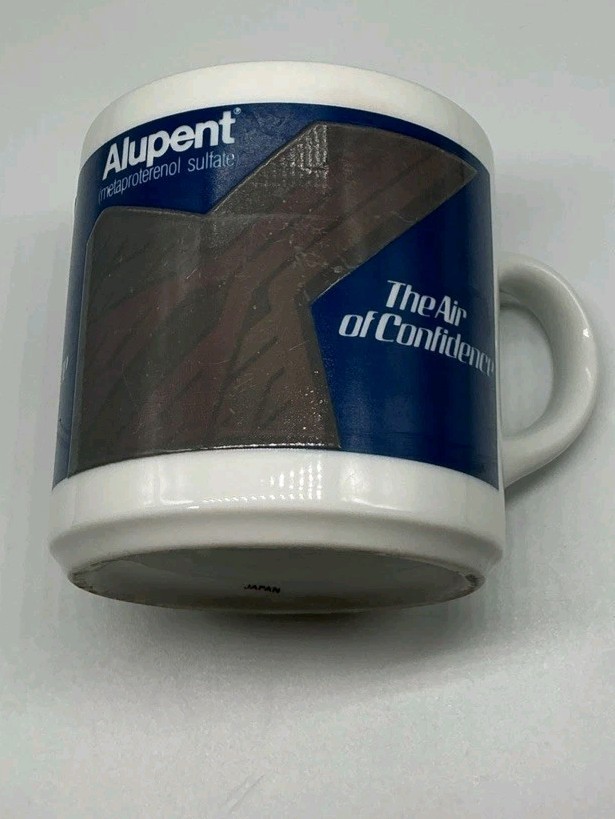 Alupent Heat‑Change Mug – Vintage Pharma Promo – Color‑Changing Ceramic – 12 oz