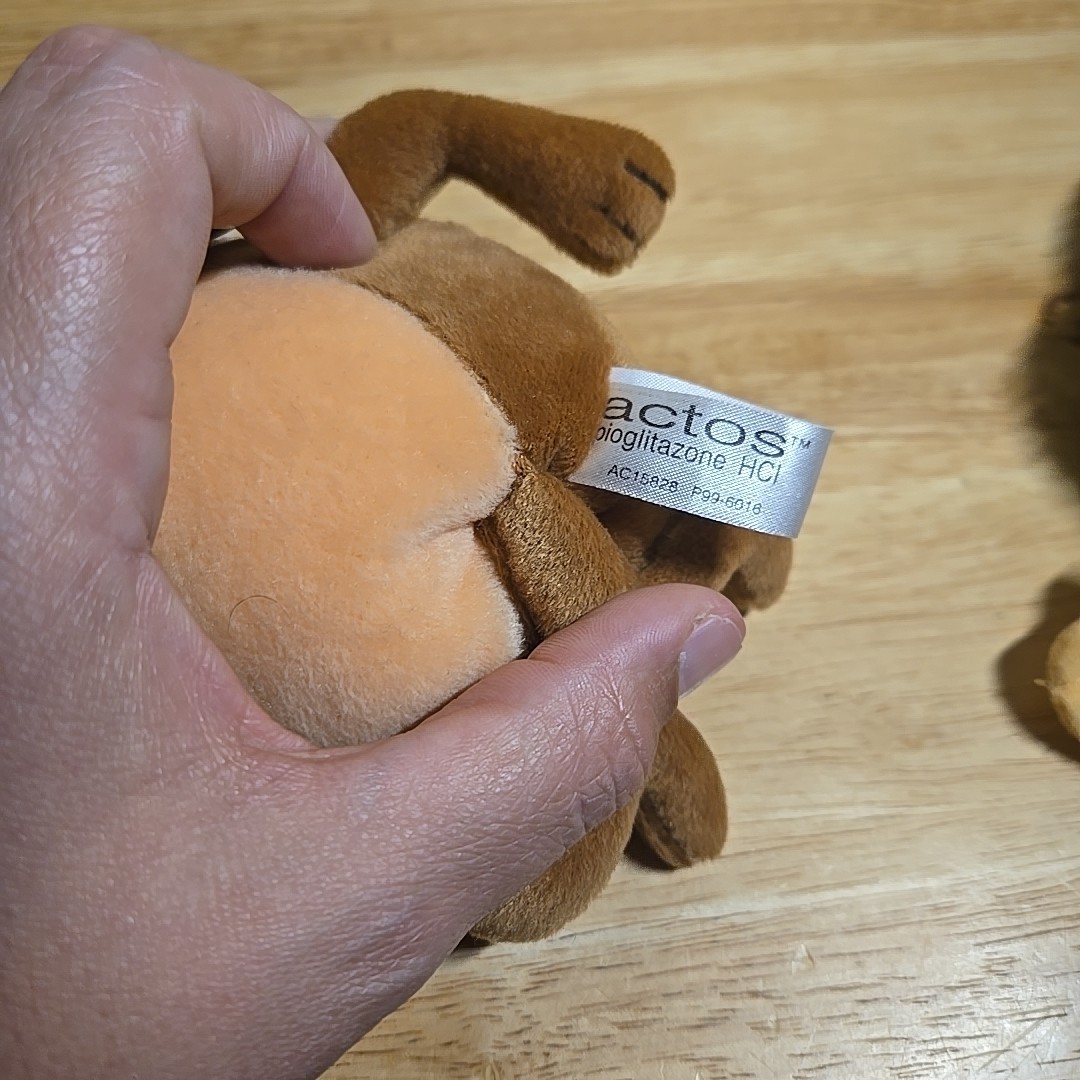 LIVER ACTOS PIOGLITAZONE 7″ Plush beanie Medical Pharmaceutical Advertising Rep