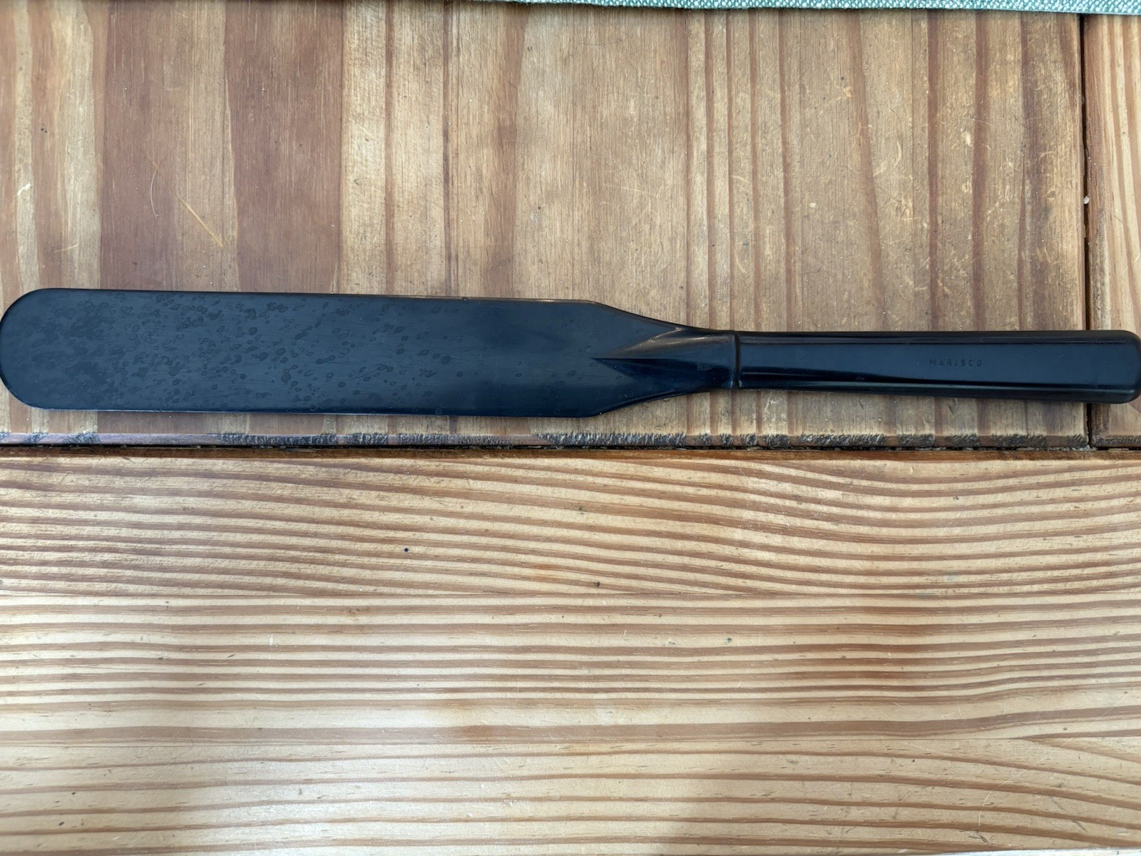 LARGE APOTHECARY PHARMACY LABORATORY COMPOUNDING MIXING RUBBER SPATULA 12 3/4″