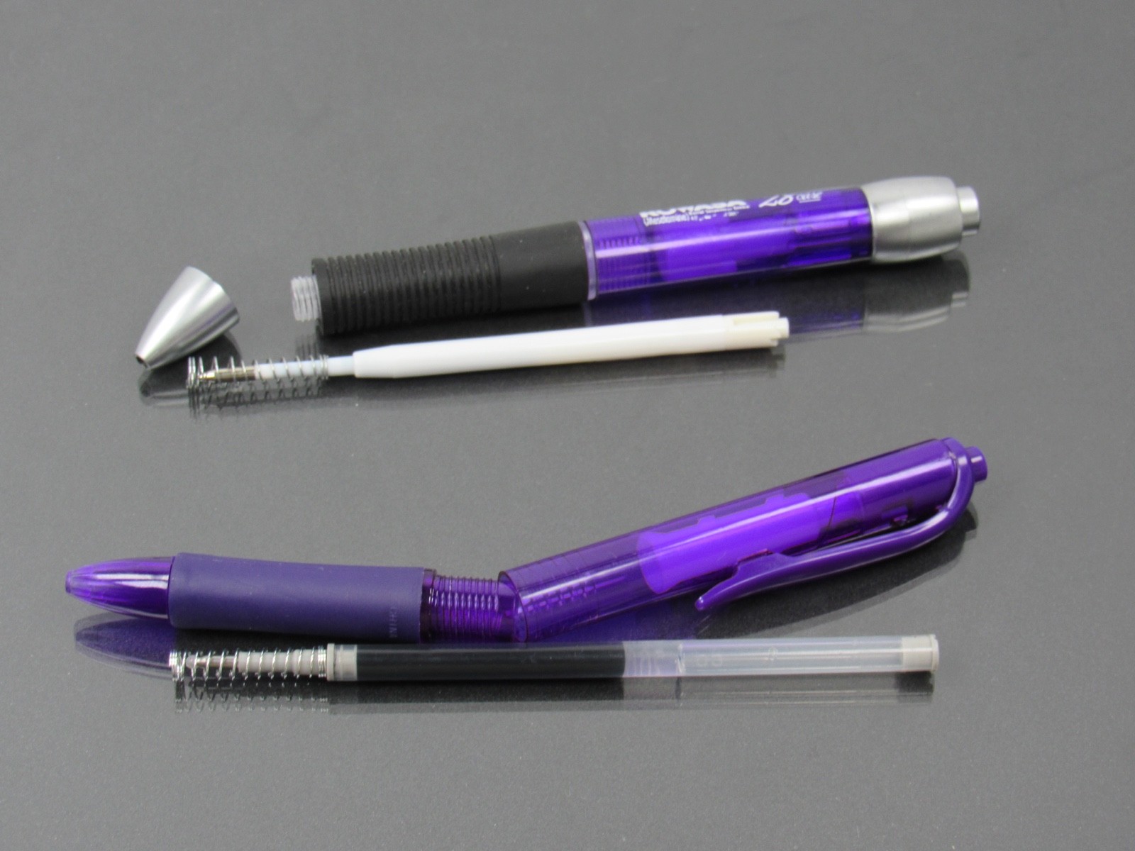 Lot of 2 Purple Rowasa PENS Drug Rep Pharmaceutical Promo Medical Advertising
