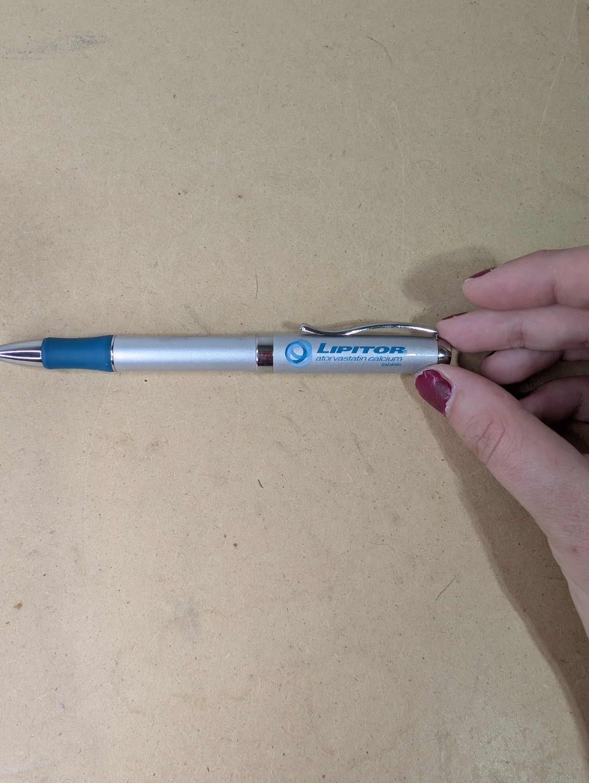 Lipitor Metal Drug Rep Pen Twist Black Ink Works Heavy