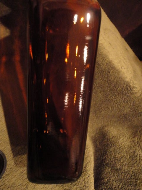 Upjohn Medicine Amber Bottle 7-7/8 in Tall vintage