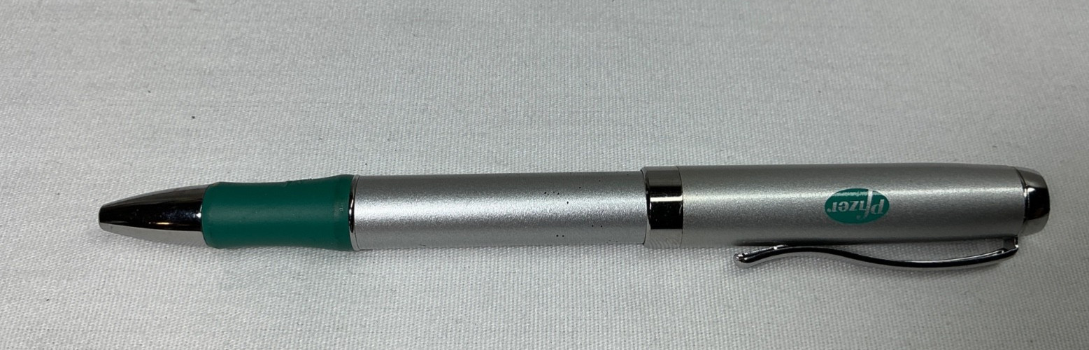 Pharmaceutical Drug Rep Promo Pens: Pfizer Norvasc, Lot of 2 Metal Pens