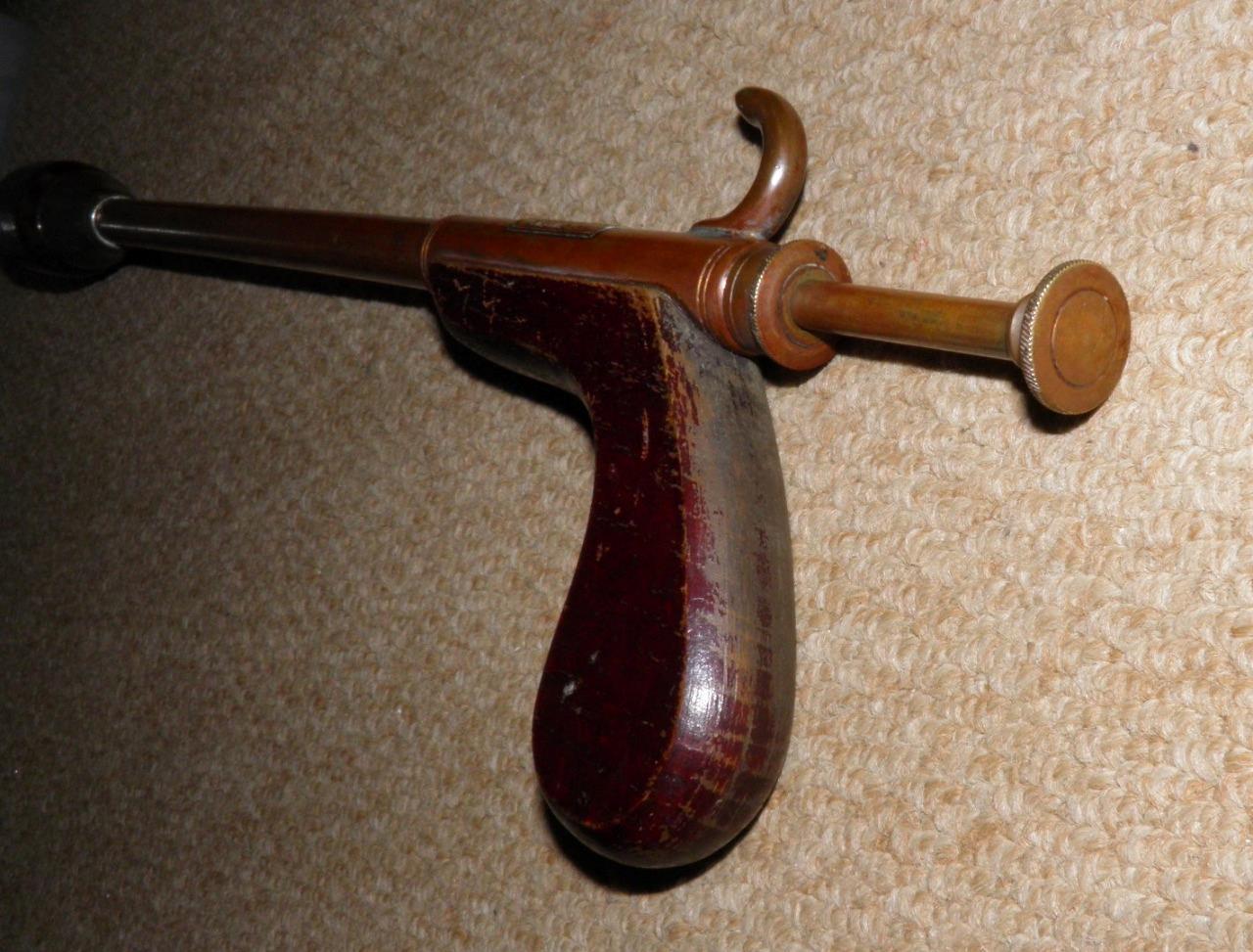 Antique Brass Horse / Livestock Veterinary Farm Balling Gun By Arnold & Sons