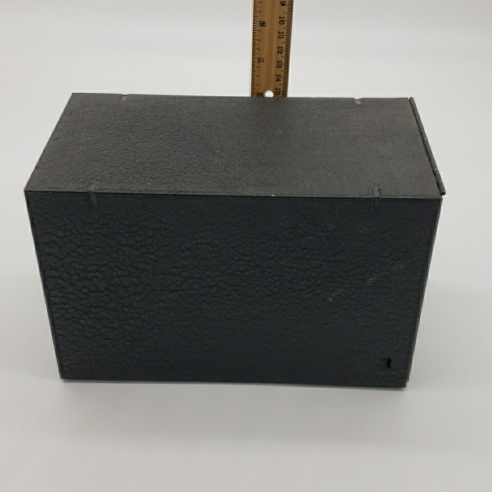 Vintage Talbott Pharmacy Metal RX File Box – Black Industrial Medical Decor