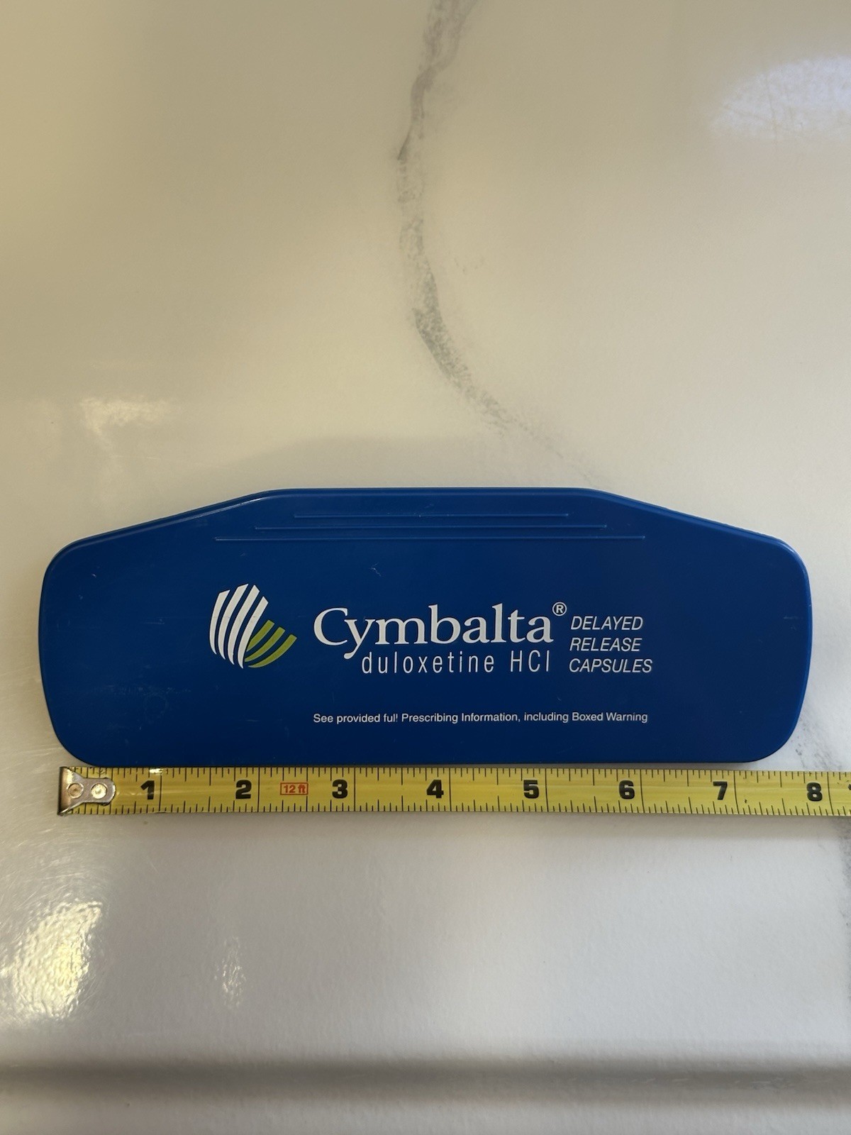 CYMBALTA Pharmaceutical Drug Rep Collectible Magnetic Clip Vintage Blue Large 8”