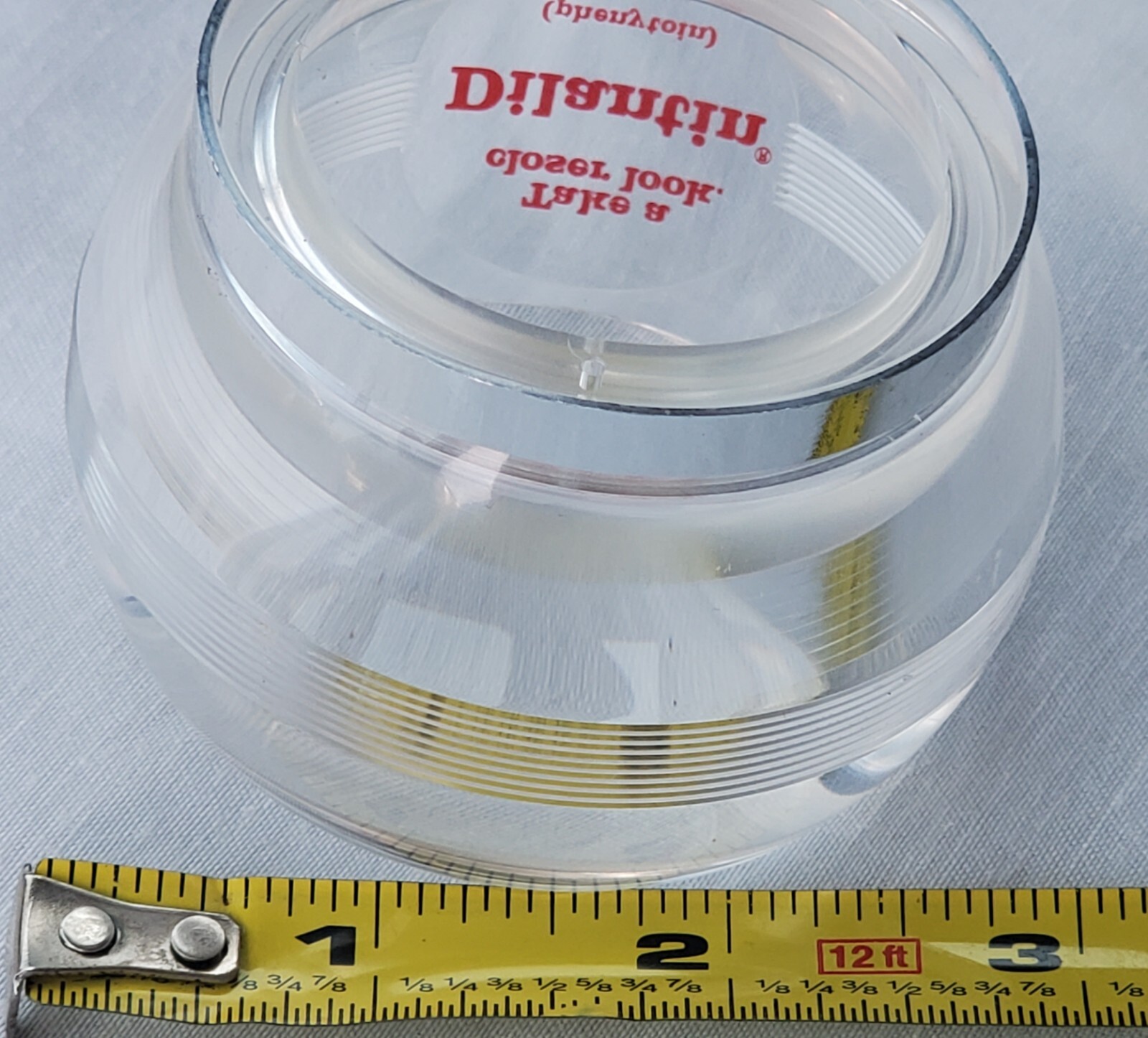 Vtg 1983 Dilantin Phenytoin 3″ Magnifying Glass Drug Store Medicine W. Germany