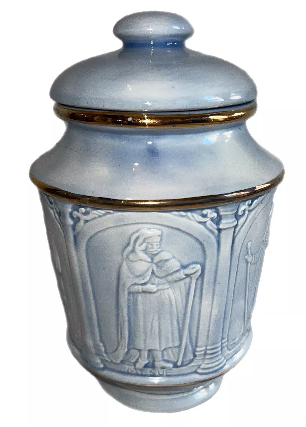 Apothecary Jar Porcelain PMA Meeting April 1988 Gift Lederle Vintage Hippocrates