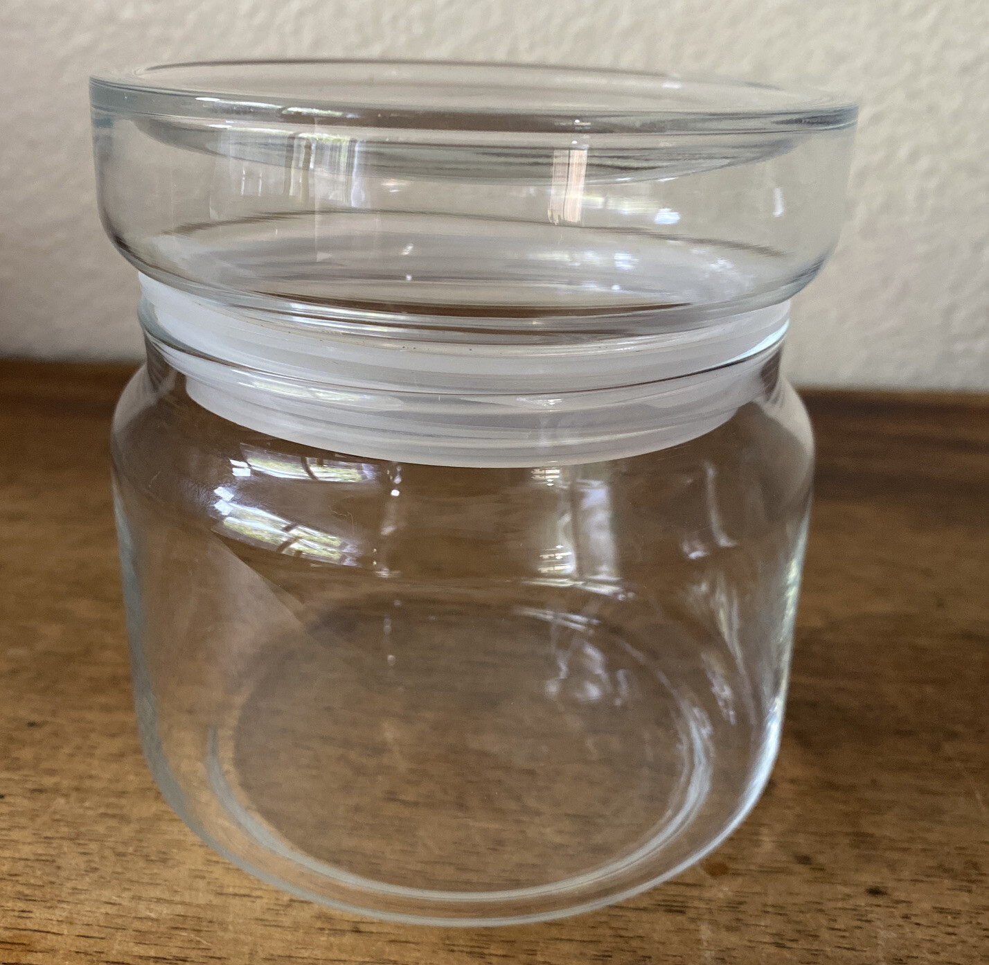 Vintage Mid Century French Hand Blown Glass Apothecary Canister Jar!