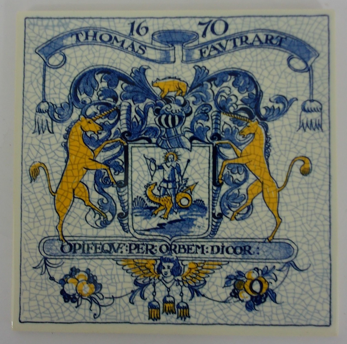Burroughs Wellcome Co Delft Holland Pharmacy Pill Tile Thomas Favtrart #20