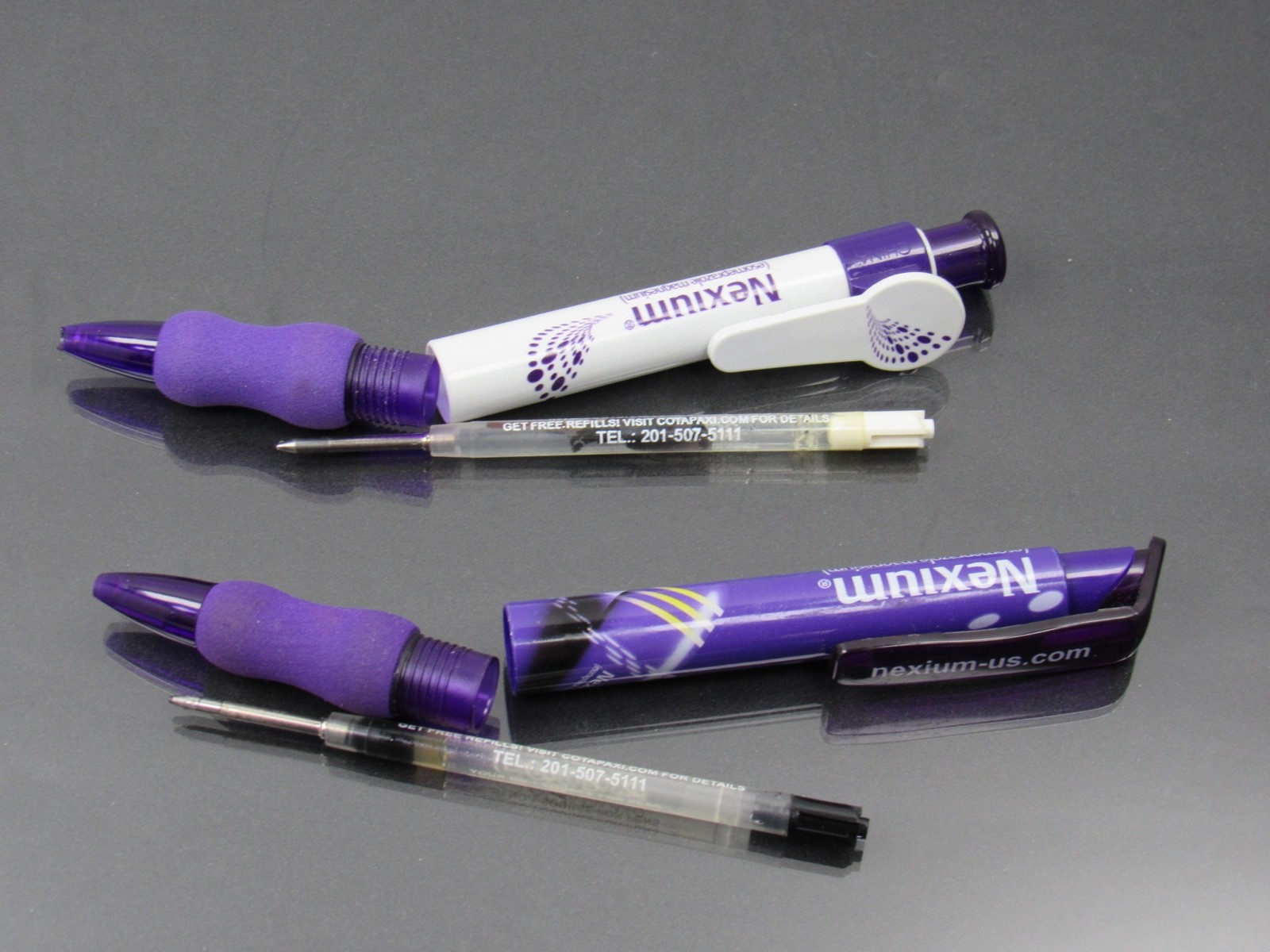 Nexium Wide Body PENS Drug Rep Pharmaceutical Promo Medical Advertising Lot of 2