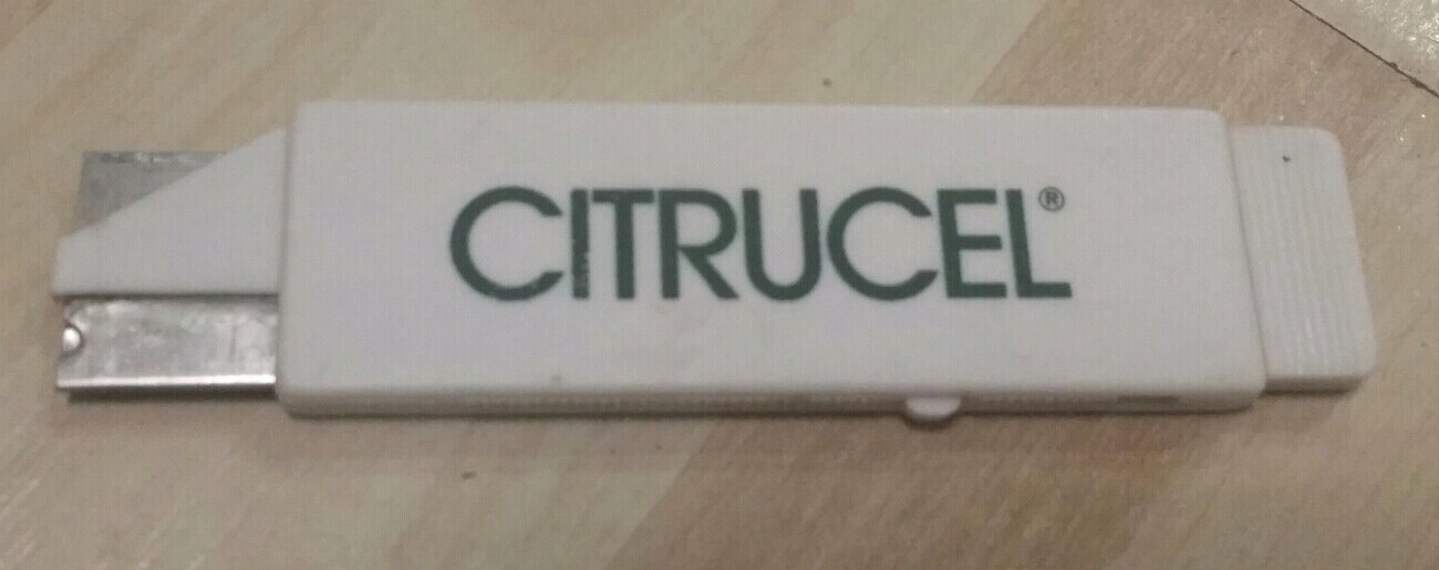 Gaviscon Citrucel advertising prescription pharmaceutical promo mini box knife