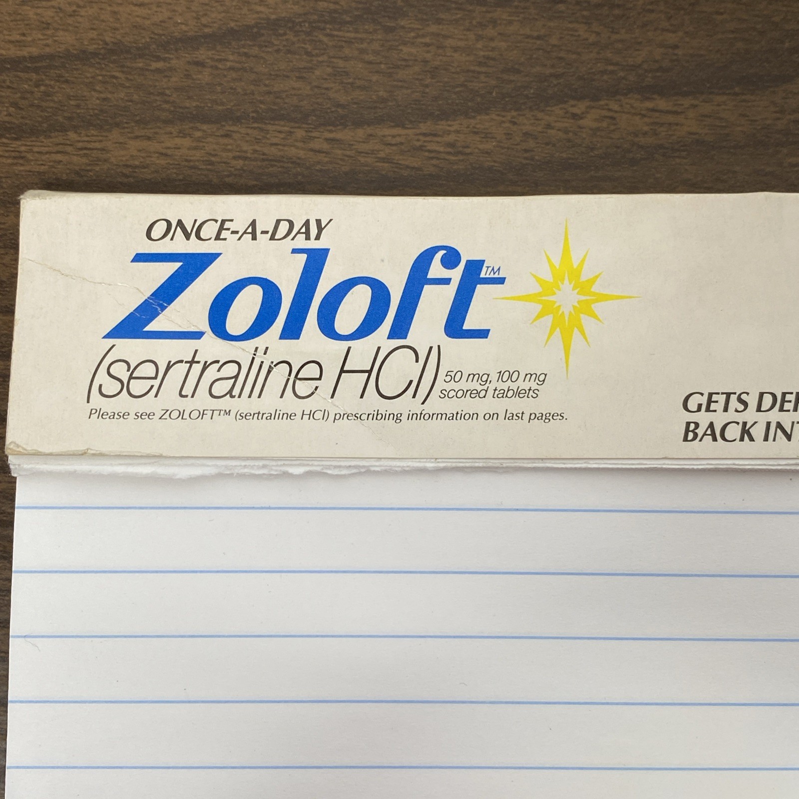 VTG 1992 Zoloft Drug Rep Collectible Doctor Notepad 8.5 x 12.5” Pharmaceutical