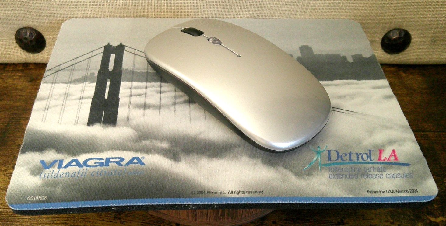Pfizer Viagra Detrol LA Advertising 2004 Mousepad Pharmaceutical Promotion Item