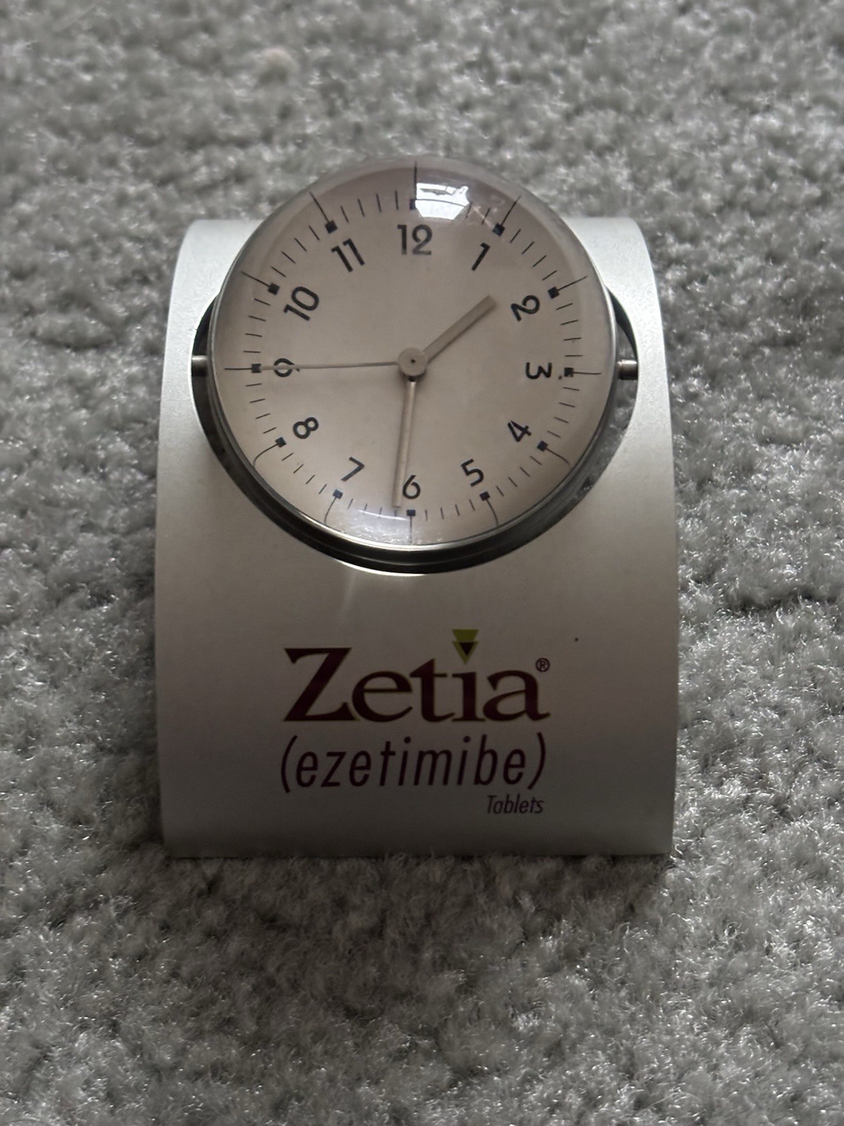 Pharmaceutical Collectible Spinning Desk Clock Zetia 2002