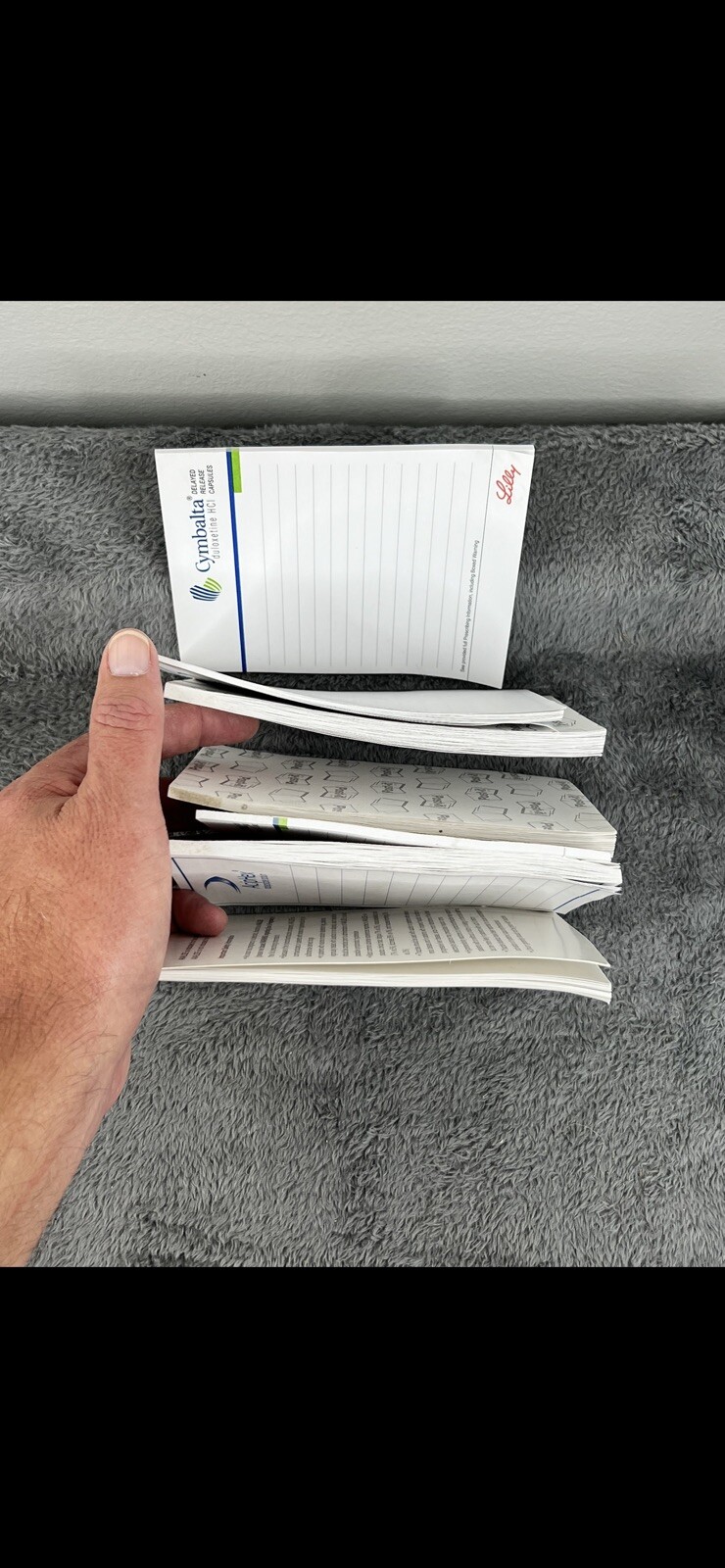Lot of 7 Drug rep collectible note pad Cymbalta Avalide AcipHex Doctor giveaway