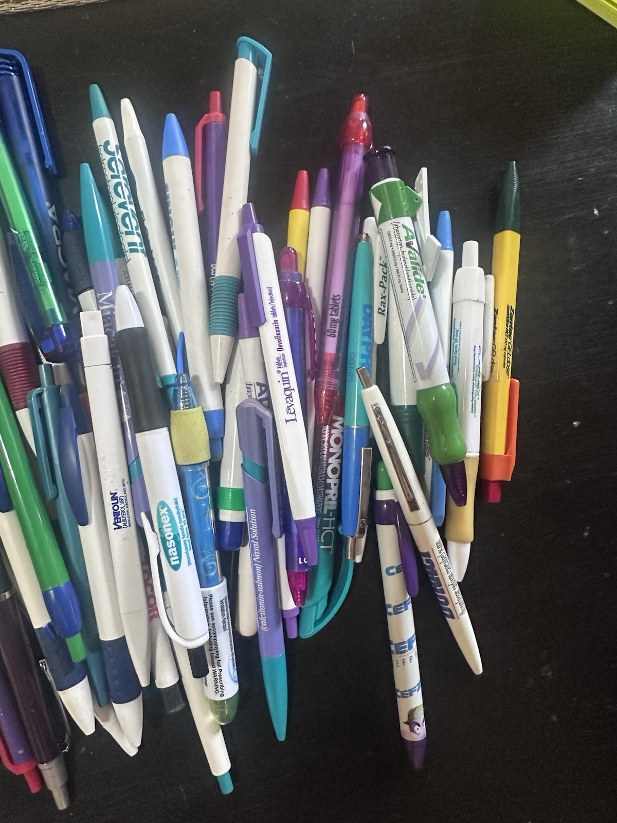 Lot of 75 Pharmaceutical Click Pens Drug Reps Ambien Claritin Paxil Allegra