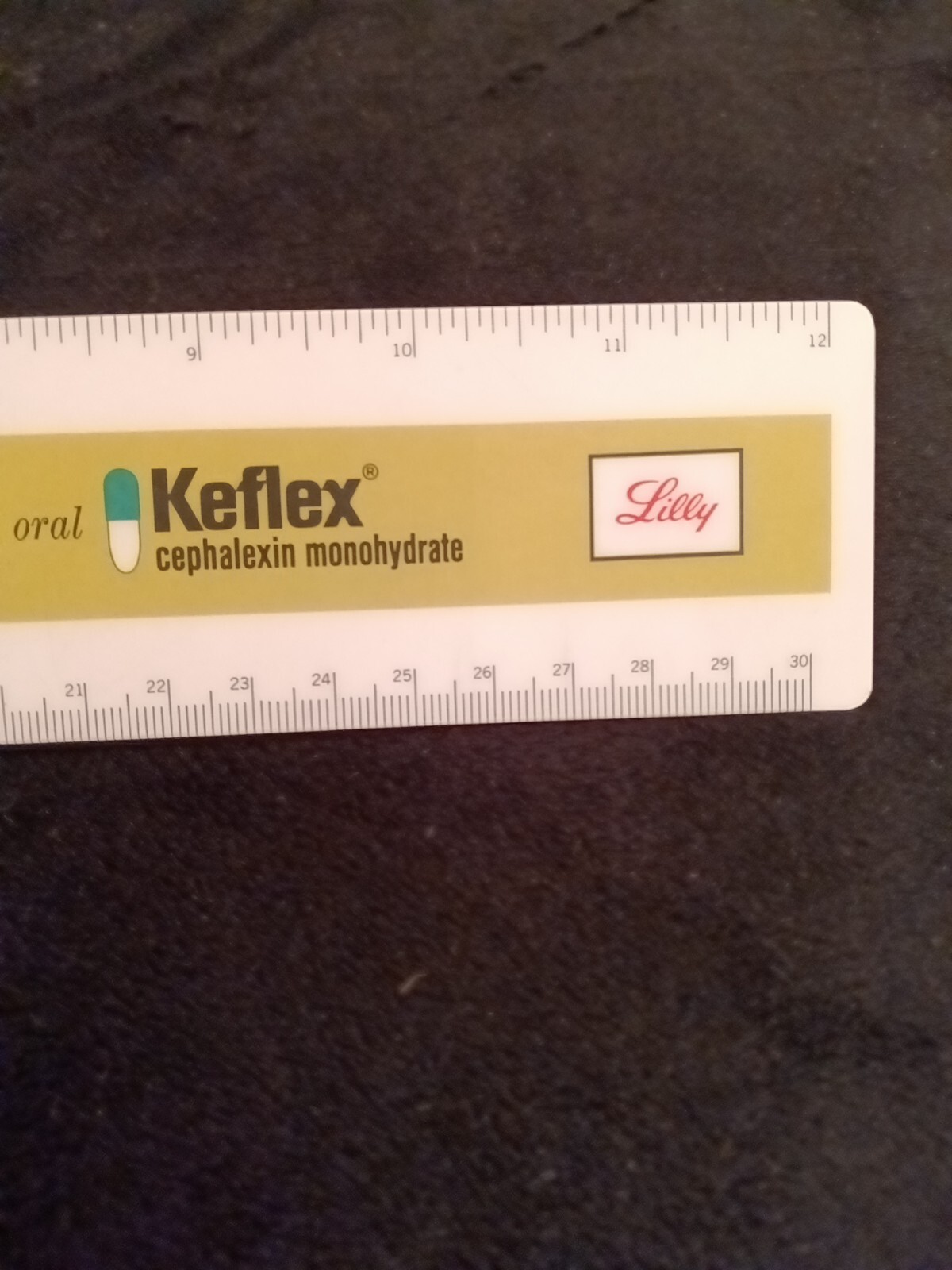 Vintage 1971 Drug Rep KEFLEX RULER Lilly Cephalexin Monohydrate RARE 12″ / 30cm