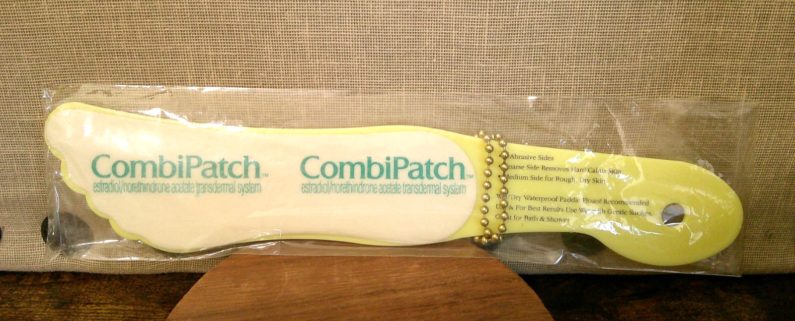 NIP CombiPatch Advertising Foot Ped File, Pharmaceutical Promotion Drug Rep Item