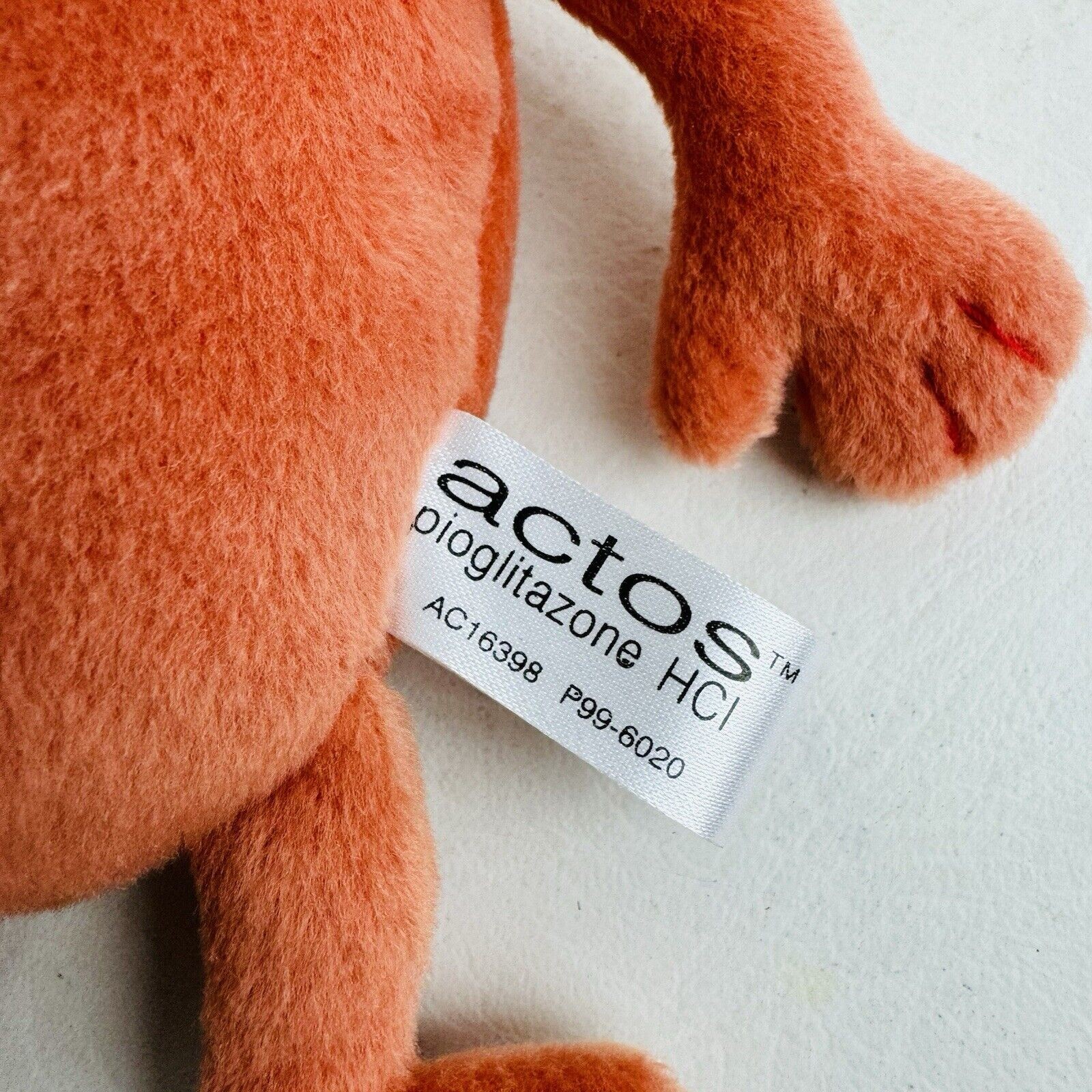Kidney Actos Pioglitazone Stuffed Plush Medical Advertising Diabetes 7”Promo