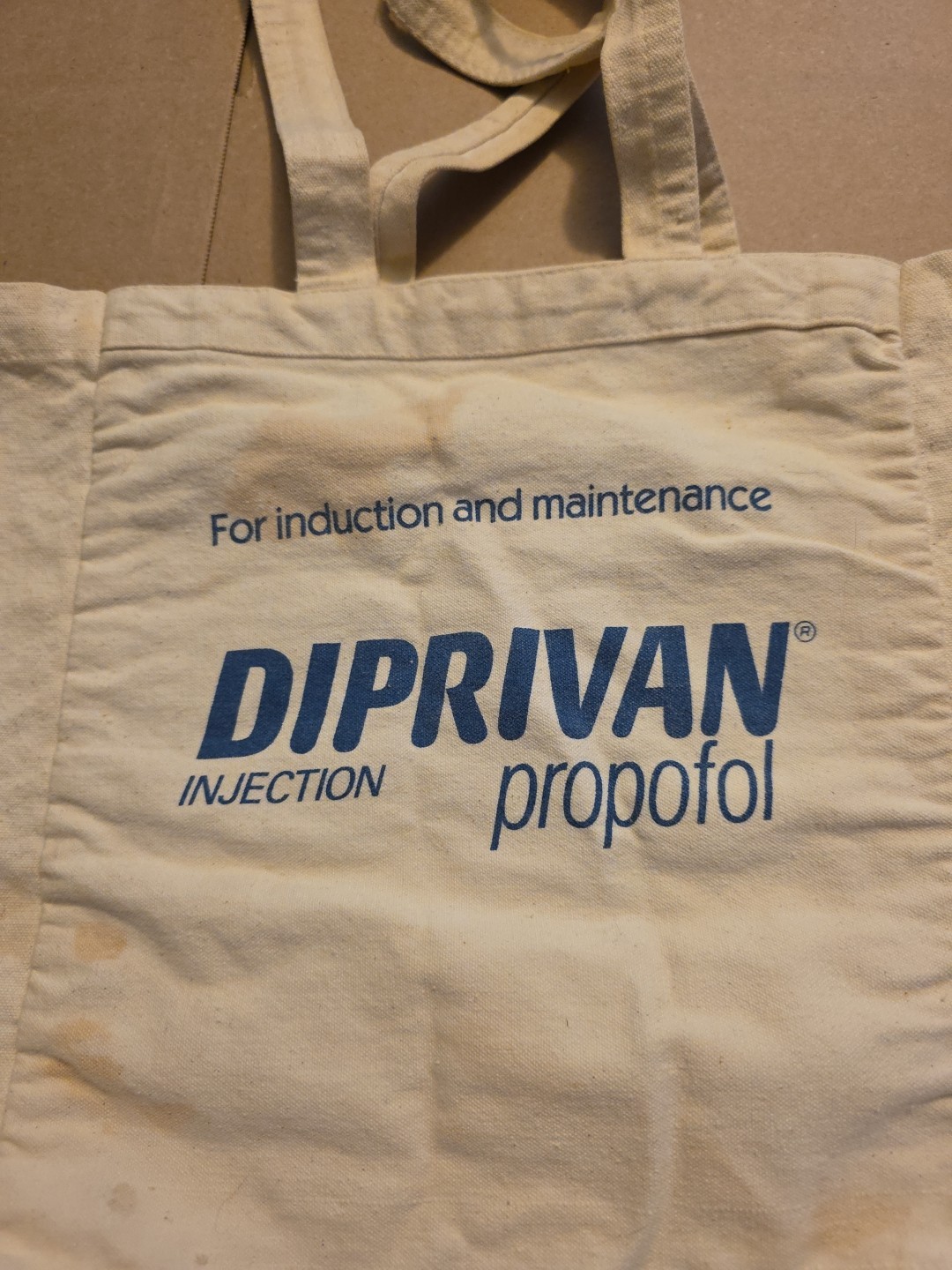 Vintage Diprivan Propofol Tote Bag Pharmaceutical Advertising See Pics! DIP #2
