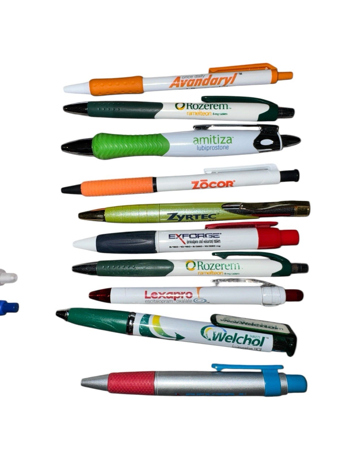 Lot Of 125 Pharmaceutical Drug Rep Advertising Pens some Rare!