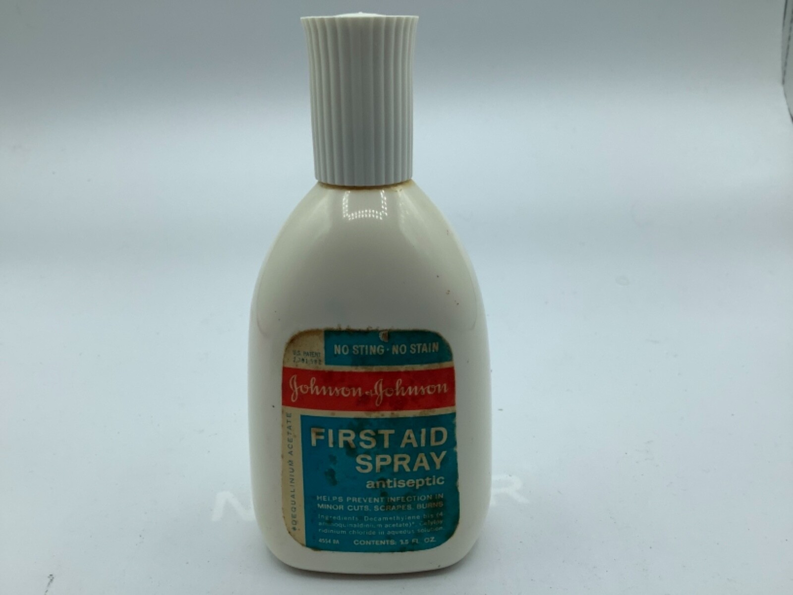 Vintage Johnson & Johnson Old Antiseptic First Aid Spray Pharmaceutical bottle