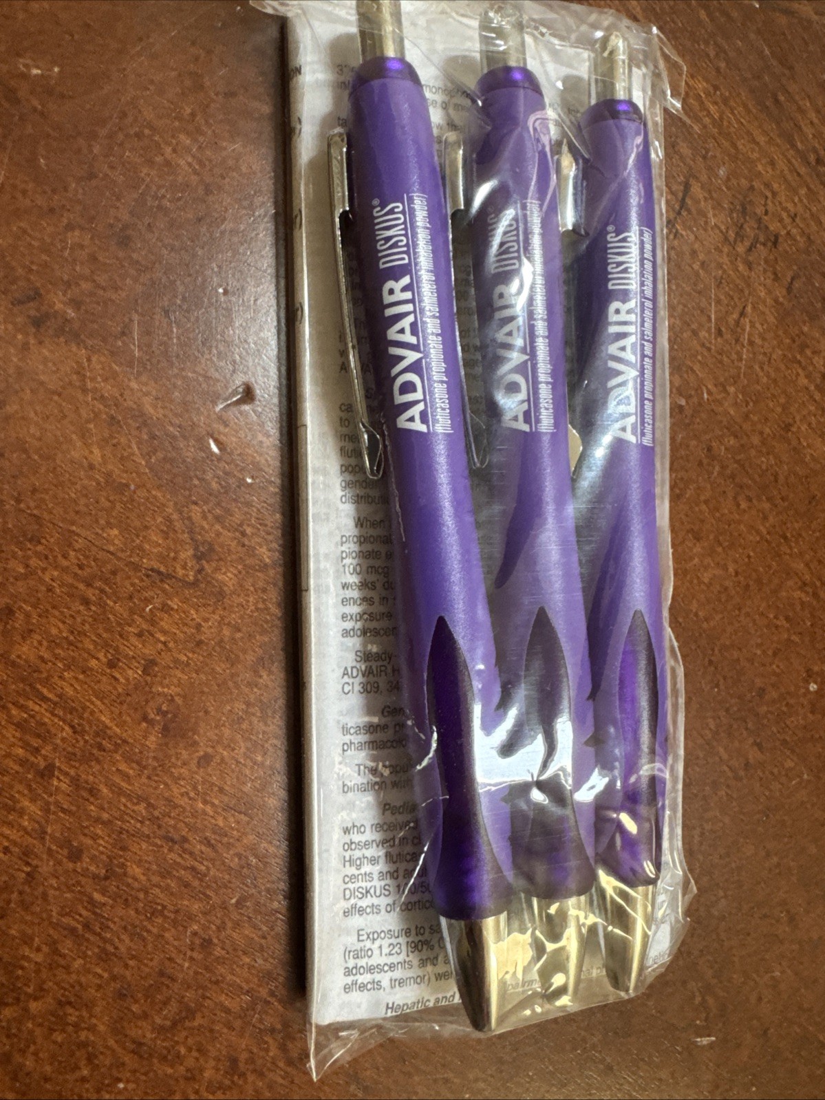 Lot of 3 Advair Drug Rep Pharmaceutical Pens Purple New In Package