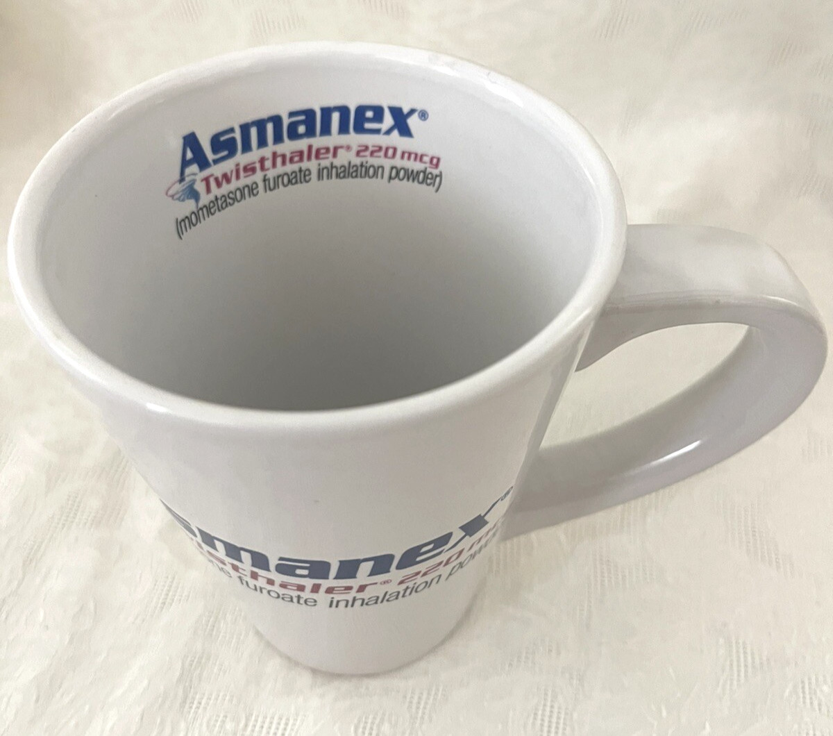 Asmanex Asthma Drug Rep Advertising Coffee Mug Cup – Pharma Promo RARE