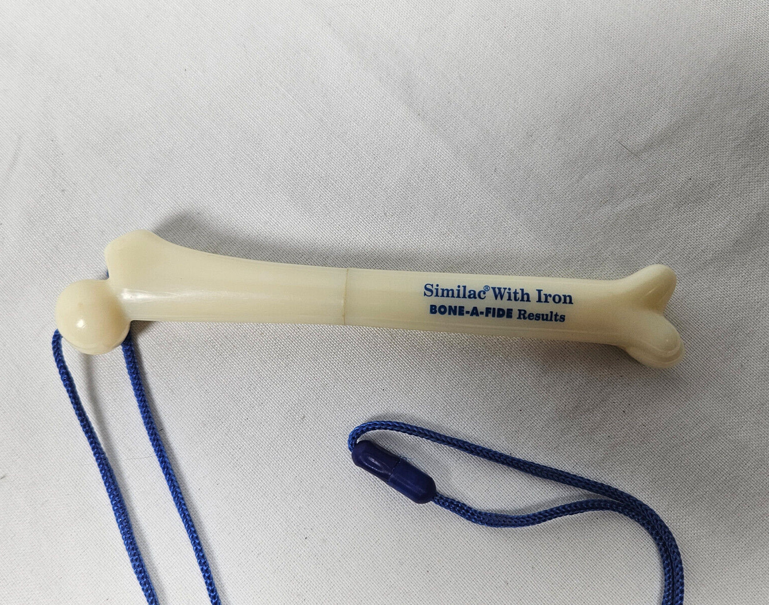 Vintage Similac with Iron Bone-a-fide Results Plastic Bone Shaped Pen Promo