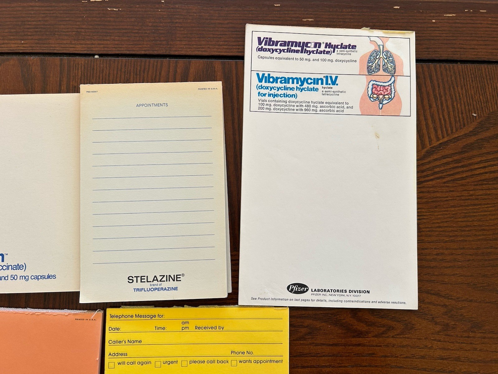 Pharmaceutical Drug Rep Collectable Vintage Note Pad Lot 1970s