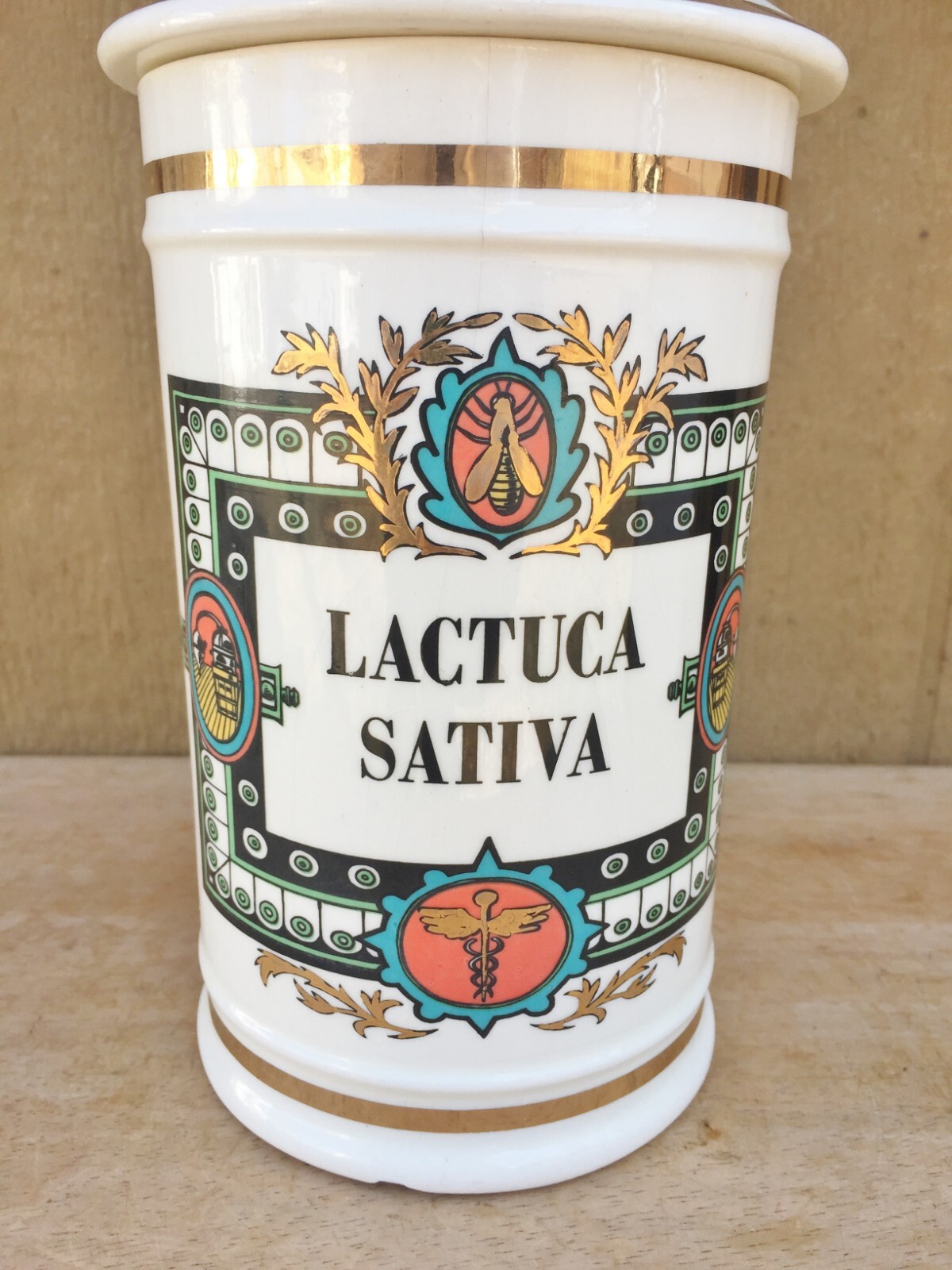 Pharmacy Apothecary Jar Lactuca Sativa Wild Lettuce Sleep Opium Substitute EMPTY