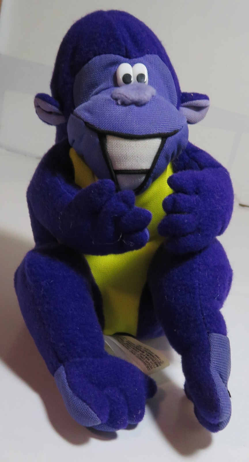 1998 ZYRTEC Purple Plush Gorilla Monkey Stuffed Toy Pharma Promo Advertisement