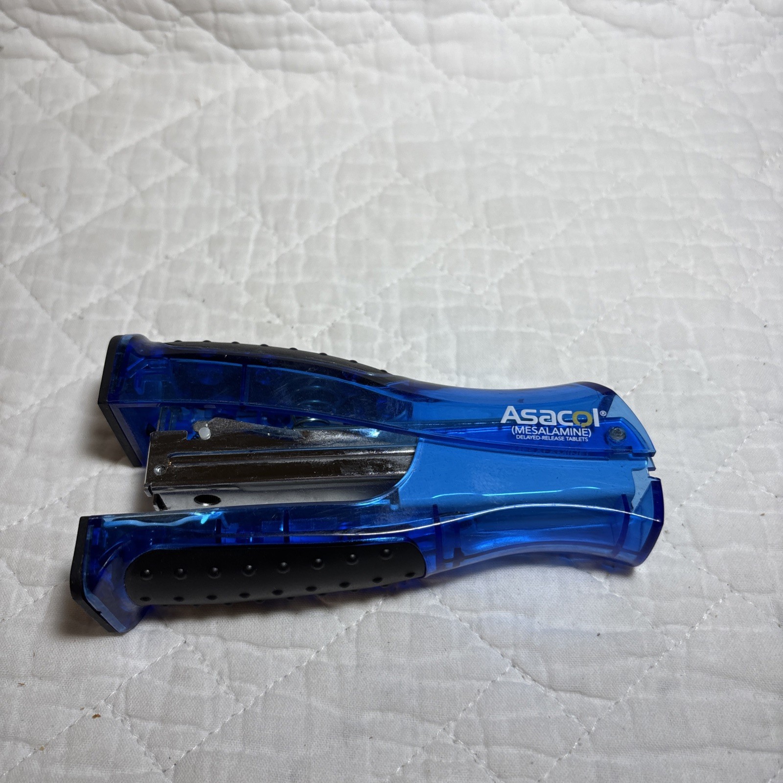 Pharmaceutical Promo Stapler Blue Asacol Drug Advertising