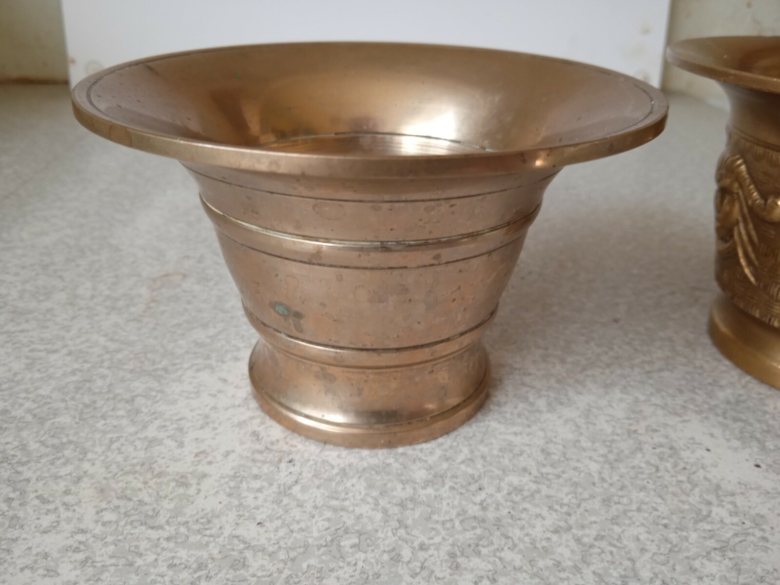 2 x ANTIQUE / VINTAGE FRENCH ? BRASS / BRONZE PESTLES NO MORTARS