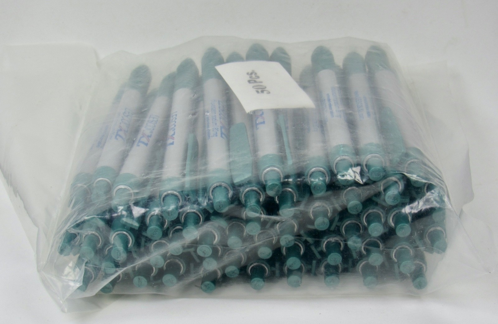 Lot of 50 Silver & Green Lescol XL Drug Rep Pharmaceutical Promo Pens Sealed Bag