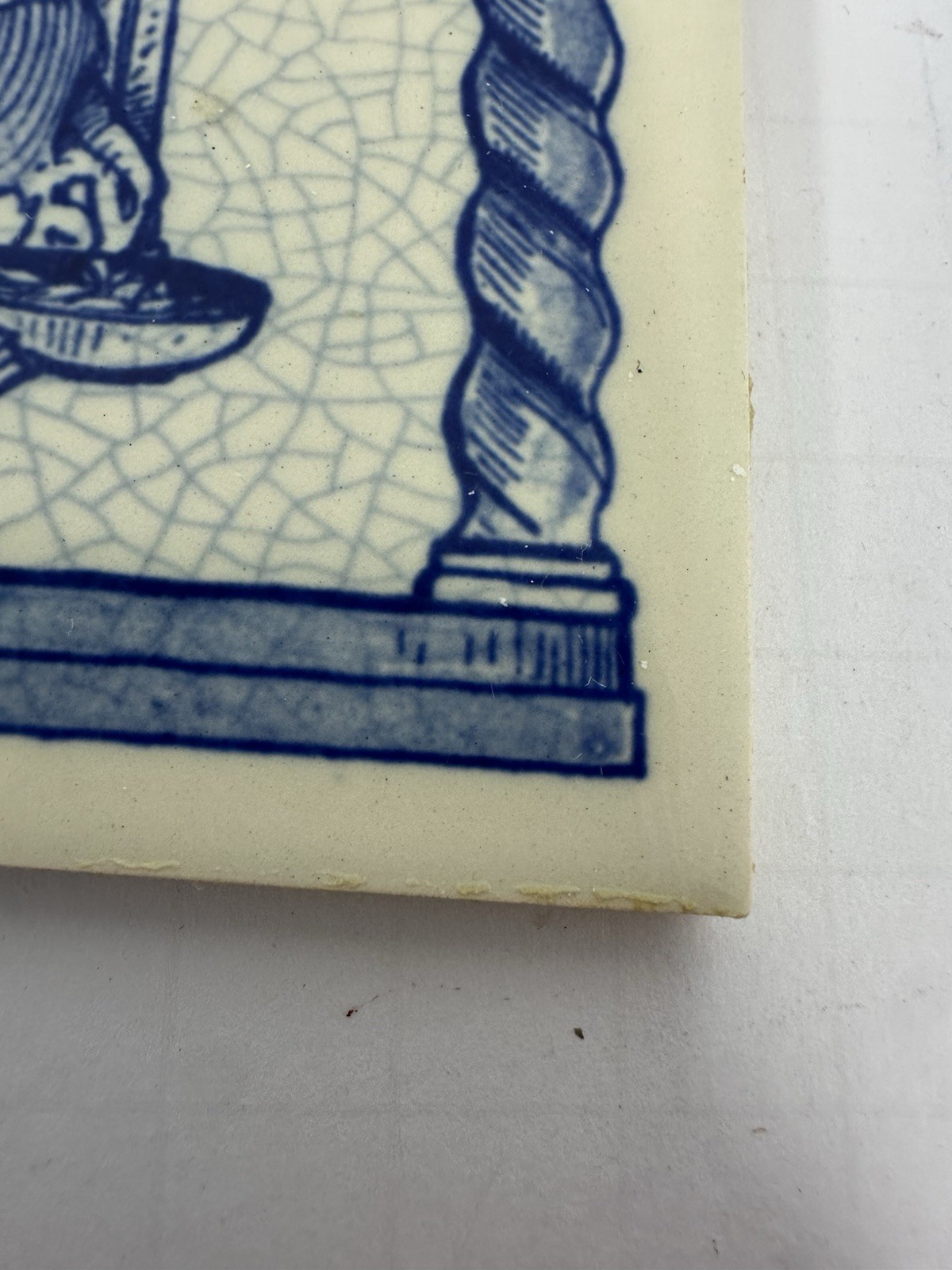 Vintage Blue Delft Tile Uroscopy Pharmacy Scholarship Program Apothecary 1 READ