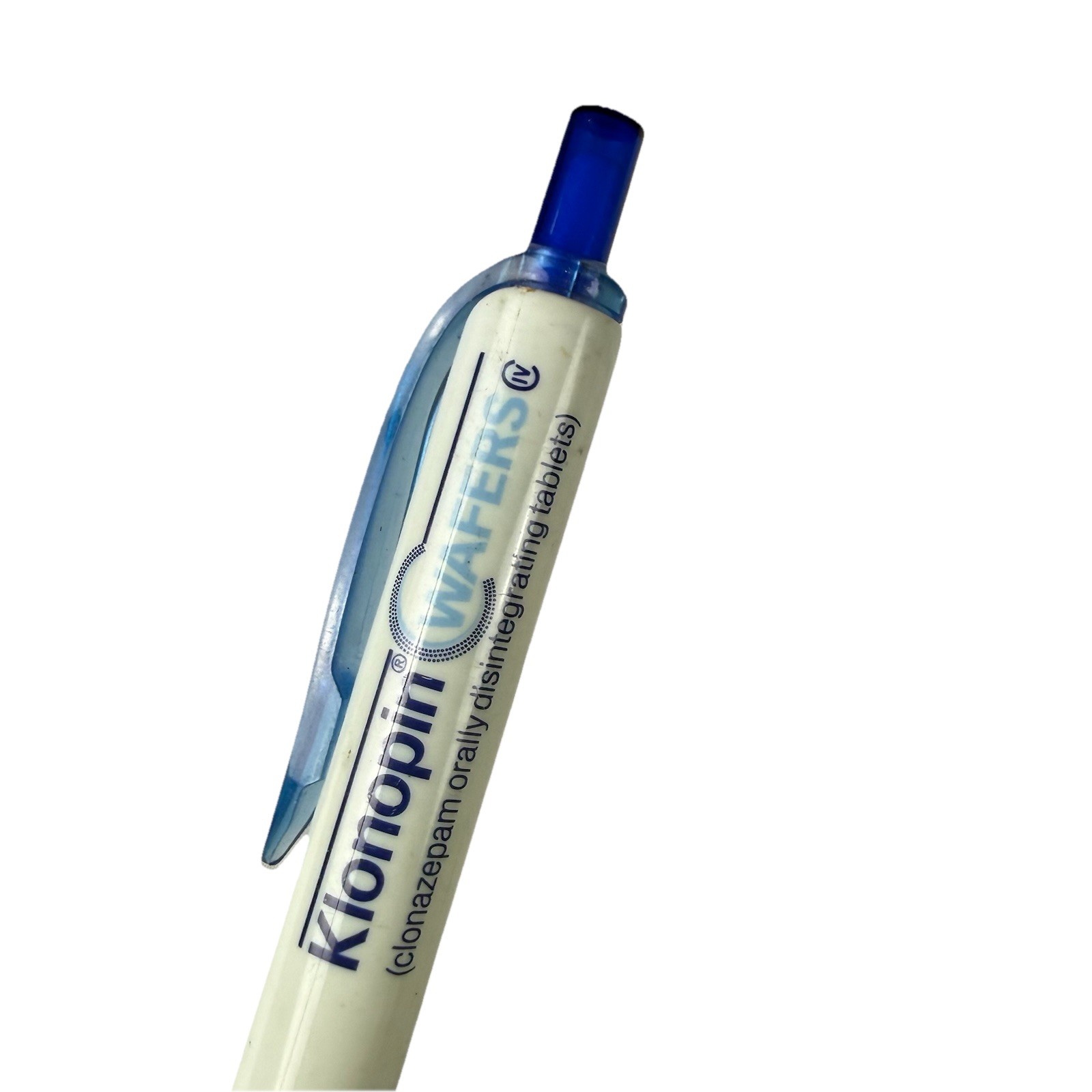 Pharmaceutical Drug Rep Pen Klonopin Clonazepam Wafers Blue & White Click