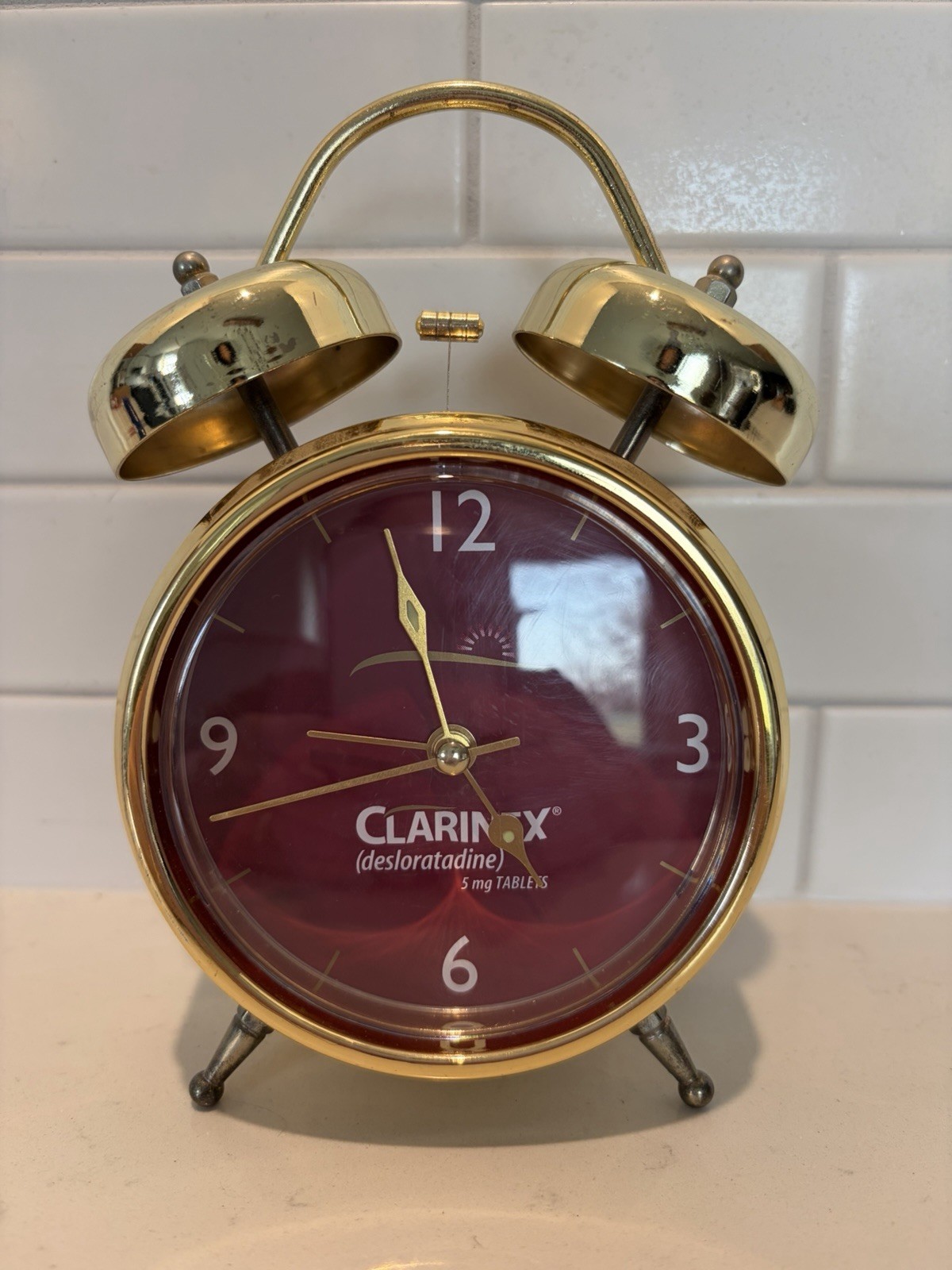 Clarinex Advertising pharmaceutical Clock–clock works-alarm Untested