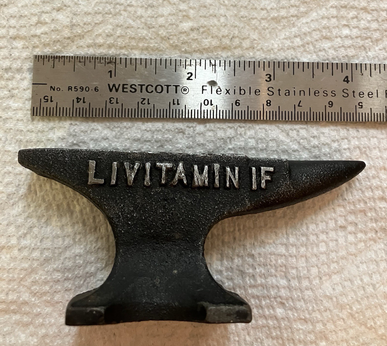 Vtg Med Pharma Advertising Cast Mini Anvil IF Massengill Co Intrinsic Factor B12