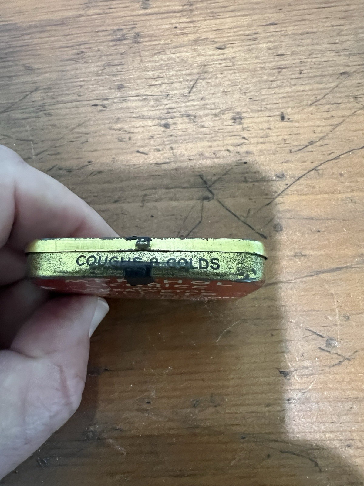 Vintage Pharmacy Tin National Licorice Company Menthol Licorice Eucalyptol Tin